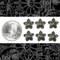 Chocolate Brown Plated Brass Small Flower Embellishments Charms - Set of Six - XXX - RB-BC22